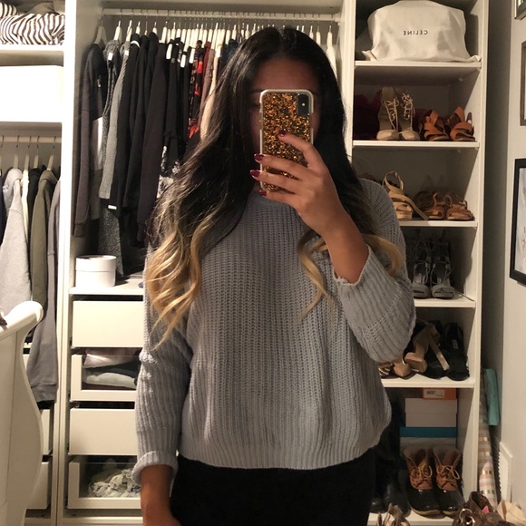 Brandy Melville Sweaters - 44. BRANDY MELVILLE Light Blue Knit Sweater
